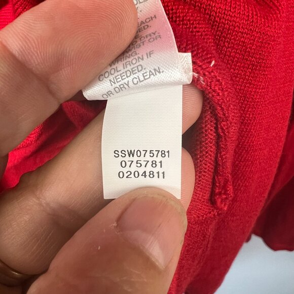 J. Jill Grace Wool Blend Red Sweater Tunic Top Size XL Holidays Christmas - Picture 9 of 10